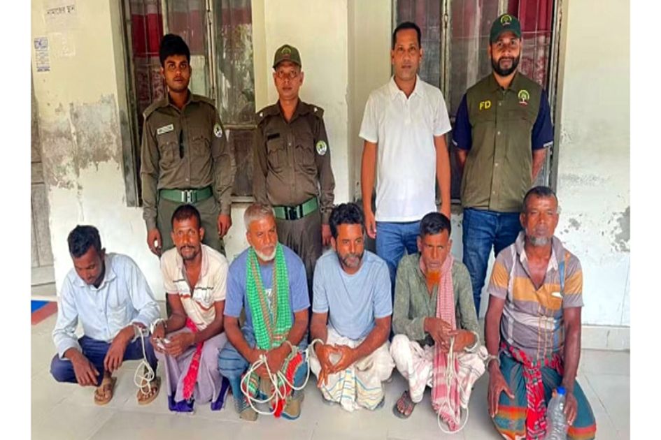 Six suspected deer poachers arrested with banned nets and traps in Sundarbans