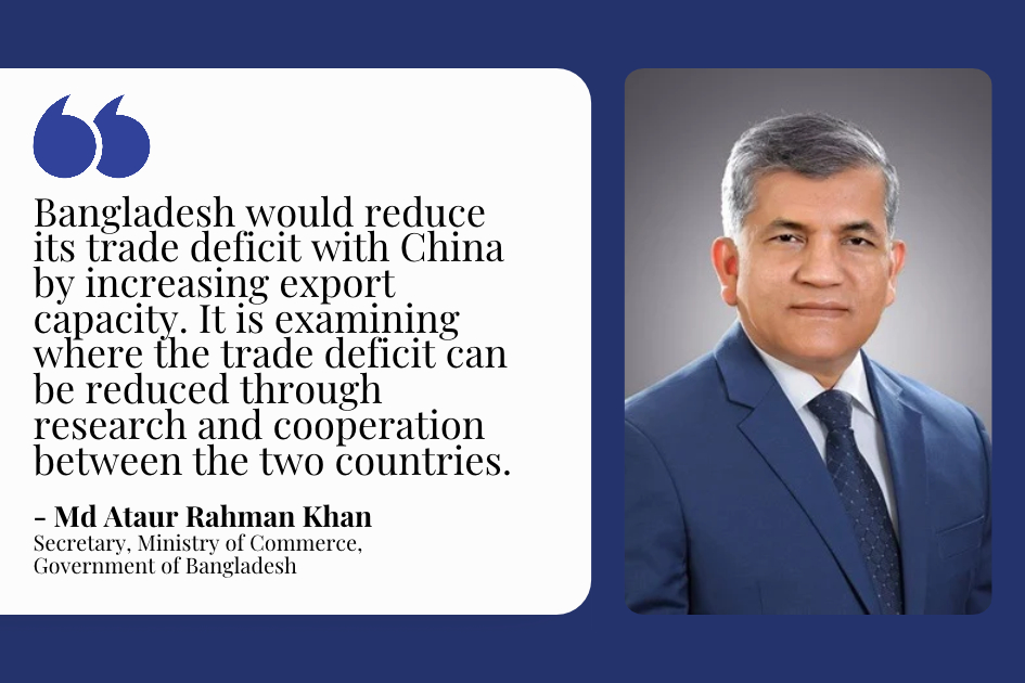 Bangladesh targets six products to narrow trade gap with China