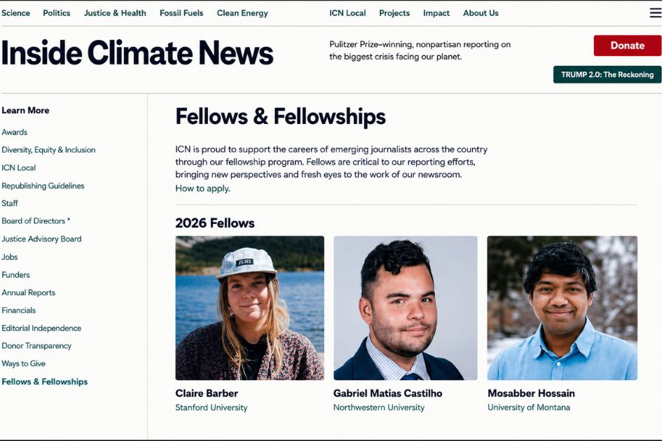 Bangladeshi journalist wins two prestigious US climate journalism fellowships