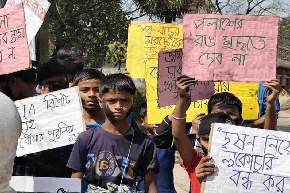 Black holi in Purulia: Communities protest industrial pollution and demand a just transition